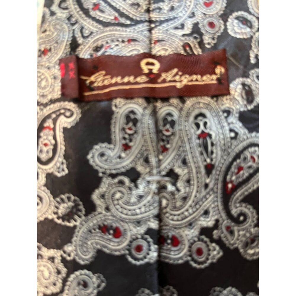 Etienne Aigner Men's Blue Classic Paisley Corpcore Businesswear Dressy Tie